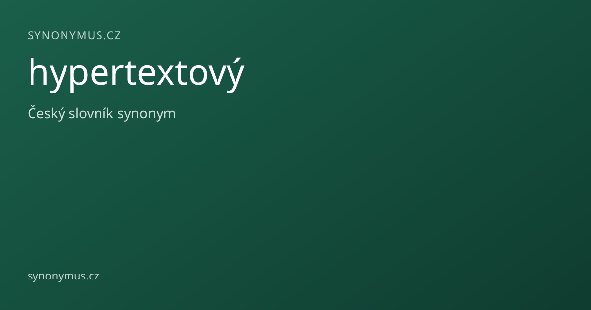 Náhled odkazu: hypertextový
