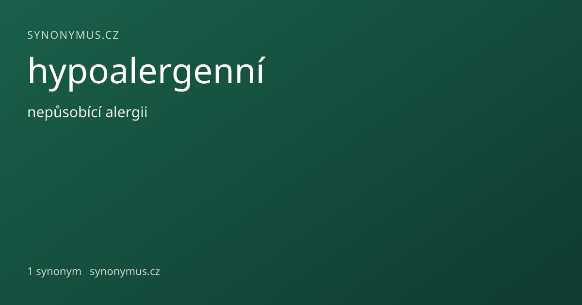 Náhled odkazu: hypoalergenní