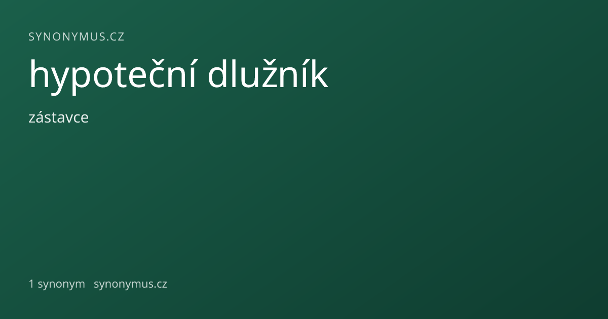 Náhled odkazu: hypoteční dlužník