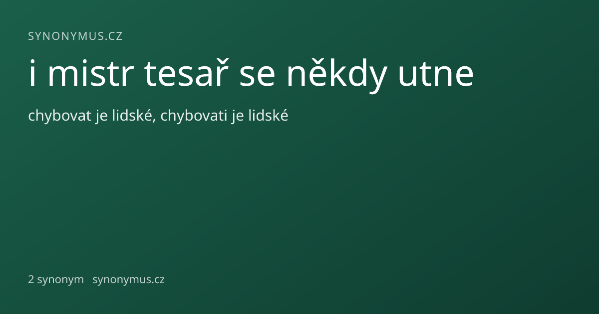 Náhled odkazu: i mistr tesař se někdy utne