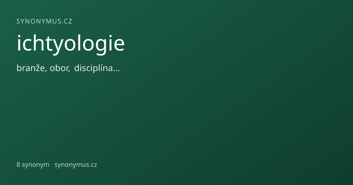 Náhled odkazu: ichtyologie