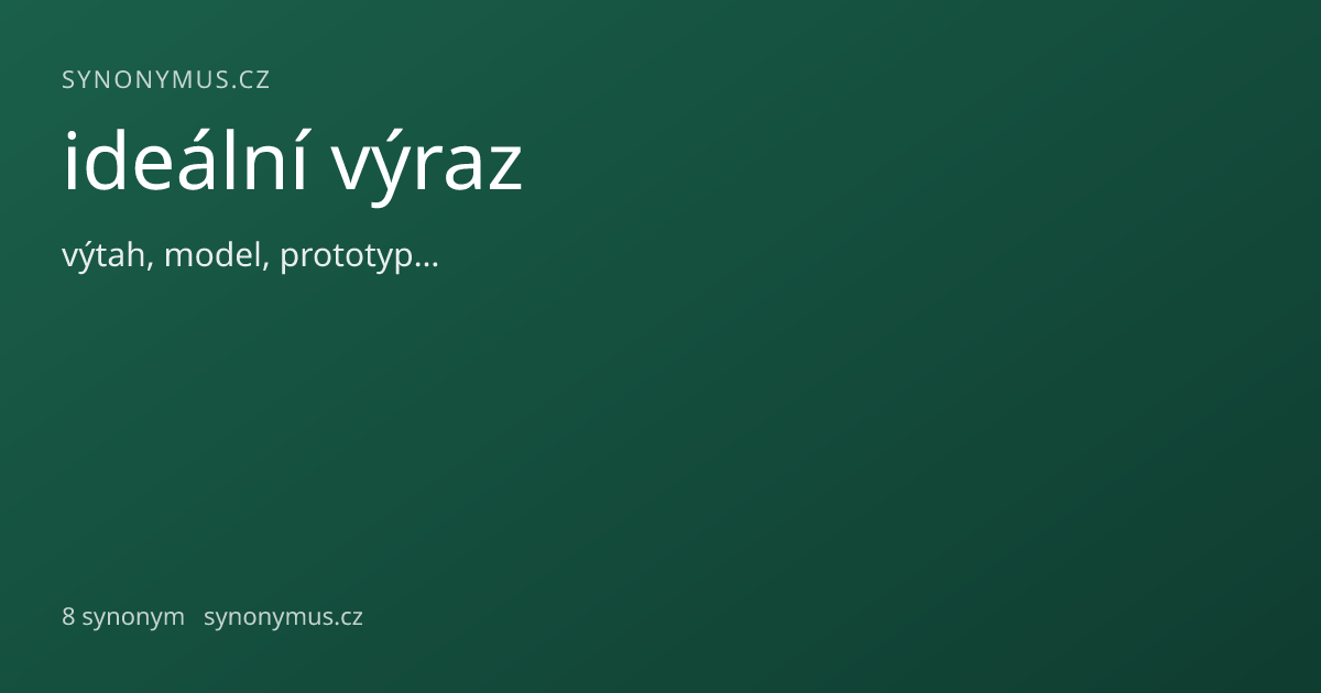 Náhled odkazu: ideální výraz