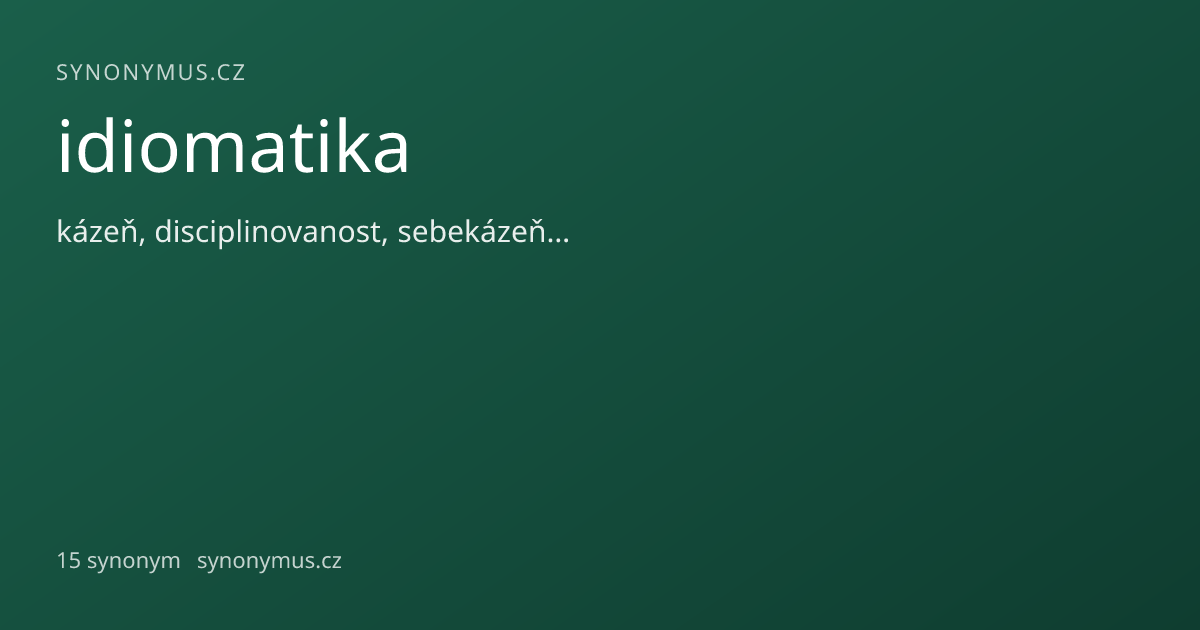 Náhled odkazu: idiomatika