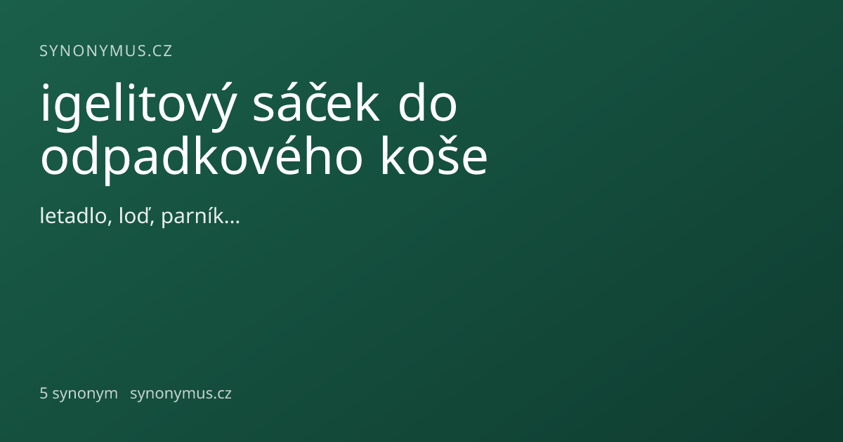 Náhled odkazu: igelitový sáček do odpadkového koše