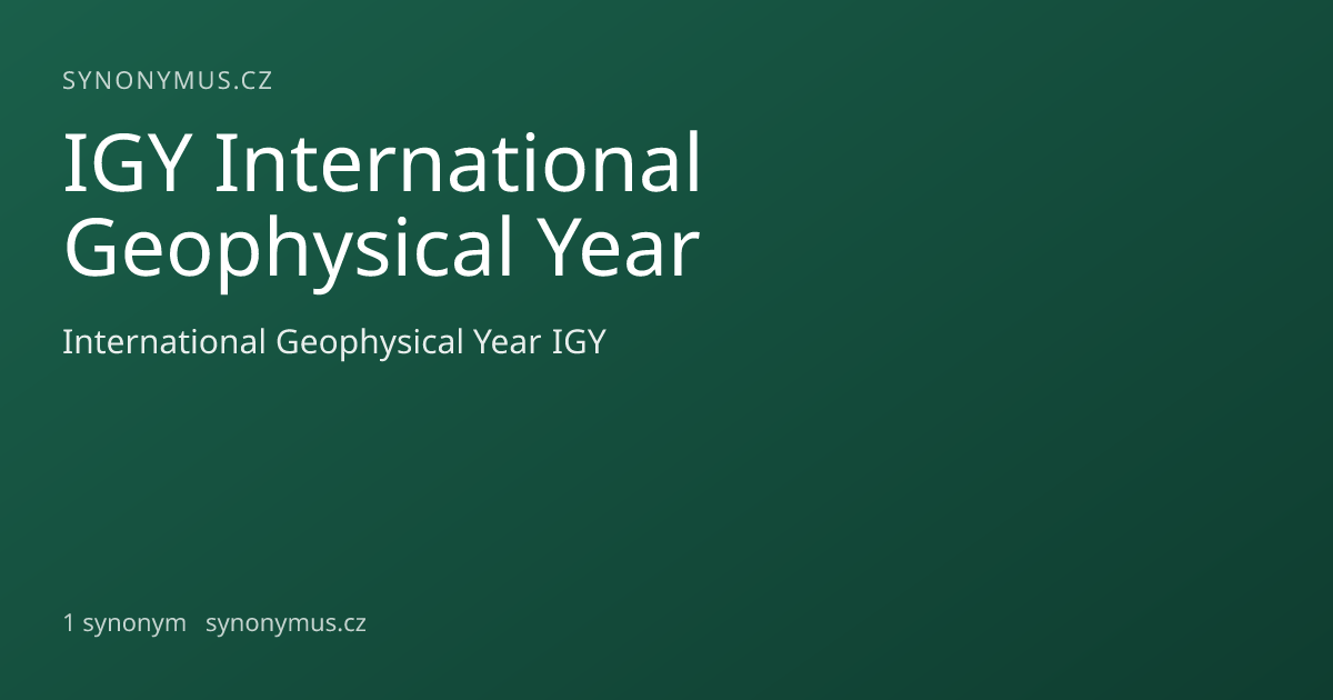Náhled odkazu: IGY International Geophysical Year