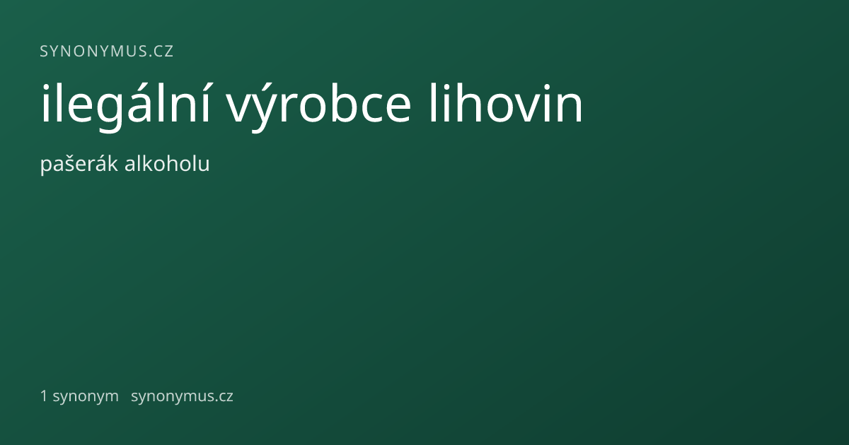 Náhled odkazu: ilegální výrobce lihovin