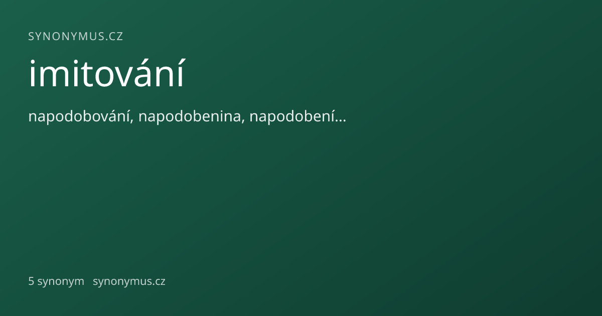 Náhled odkazu: imitování
