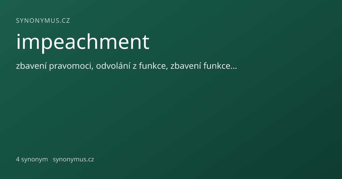Náhled odkazu: impeachment