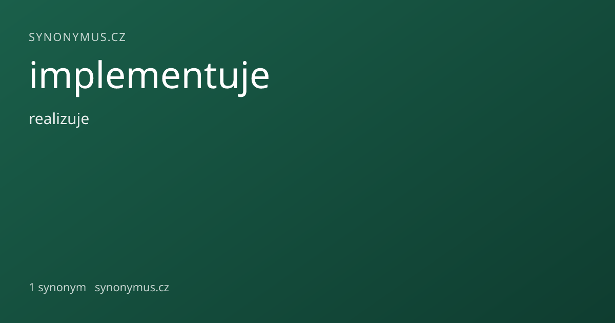 Náhled odkazu: implementuje