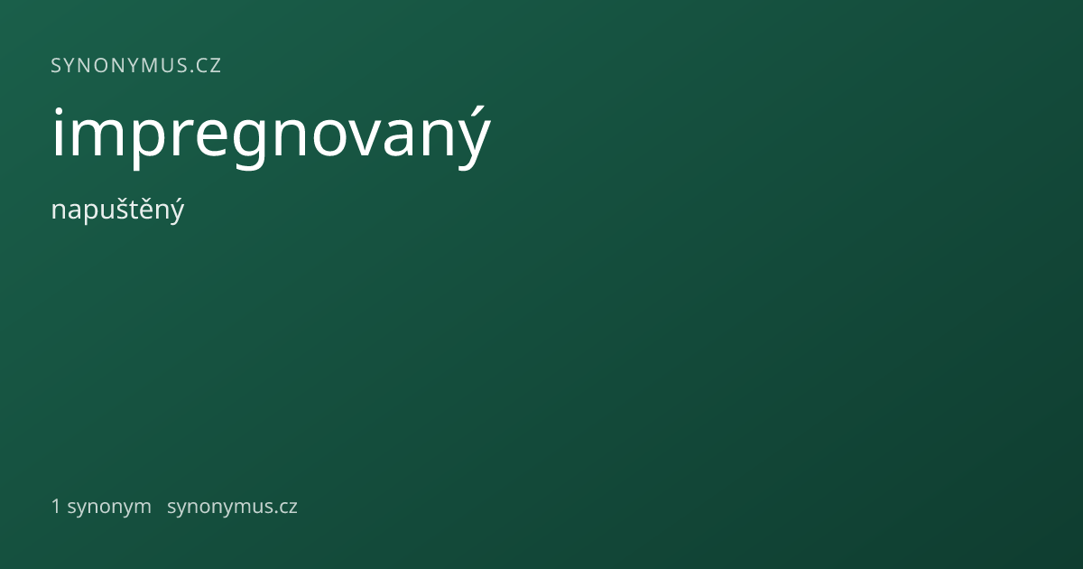 Náhled odkazu: impregnovaný