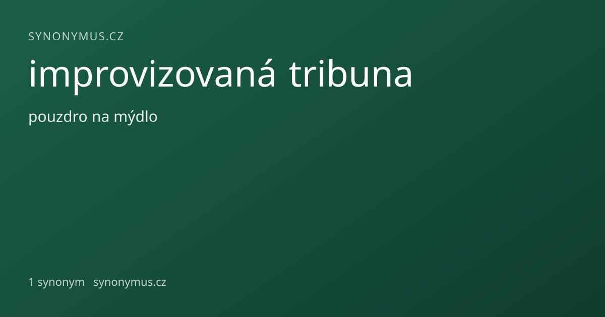 Náhled odkazu: improvizovaná tribuna