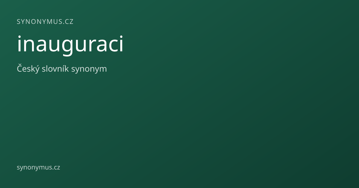 Náhled odkazu: inauguraci