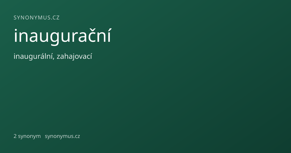 Náhled odkazu: inaugurační