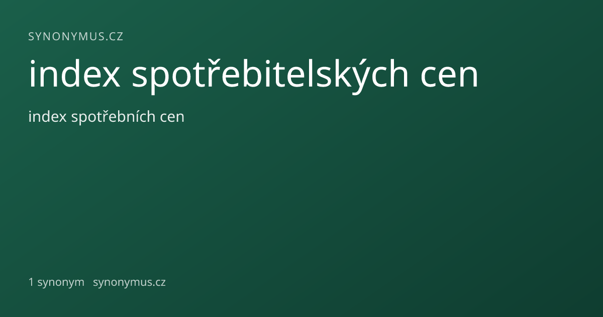 Náhled odkazu: index spotřebitelských cen