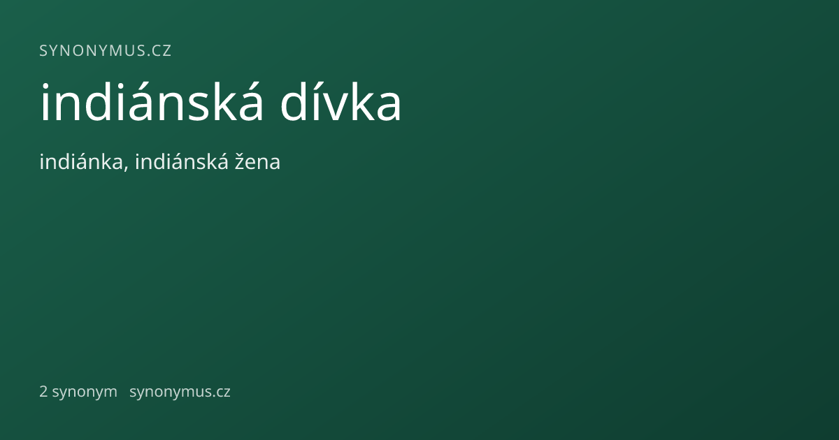 Náhled odkazu: indiánská dívka
