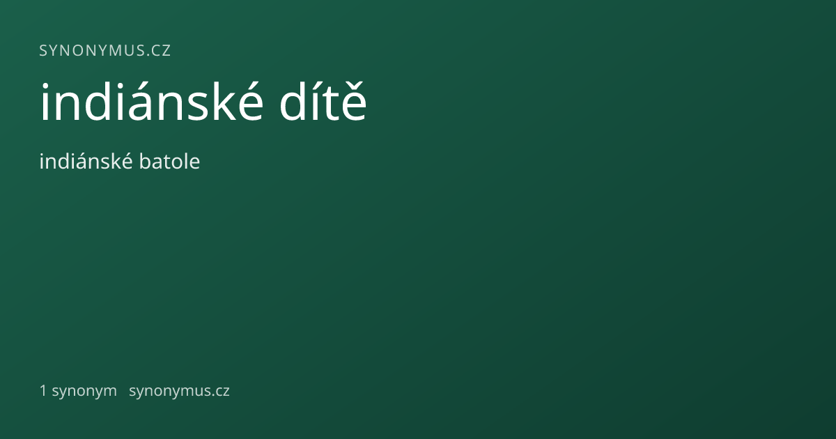 Náhled odkazu: indiánské dítě