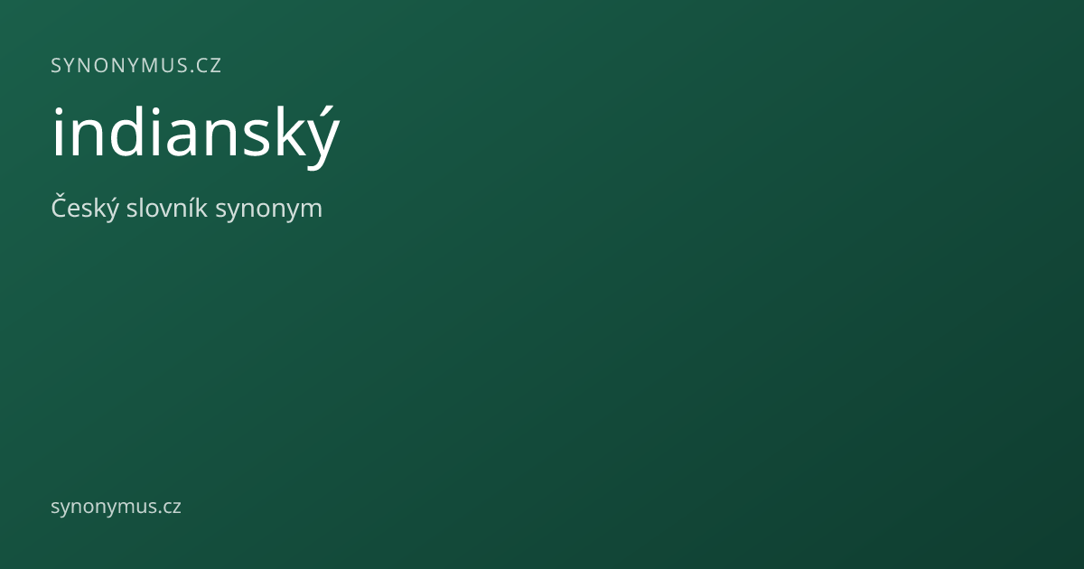 Náhled odkazu: indianský