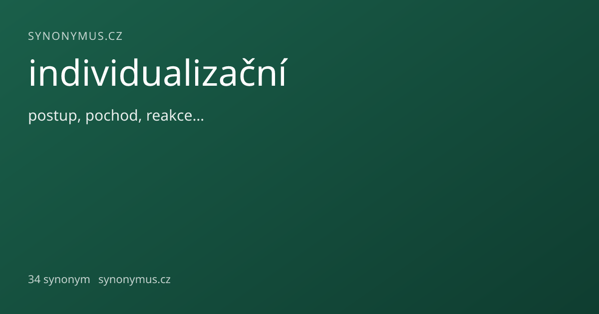 Náhled odkazu: individualizační