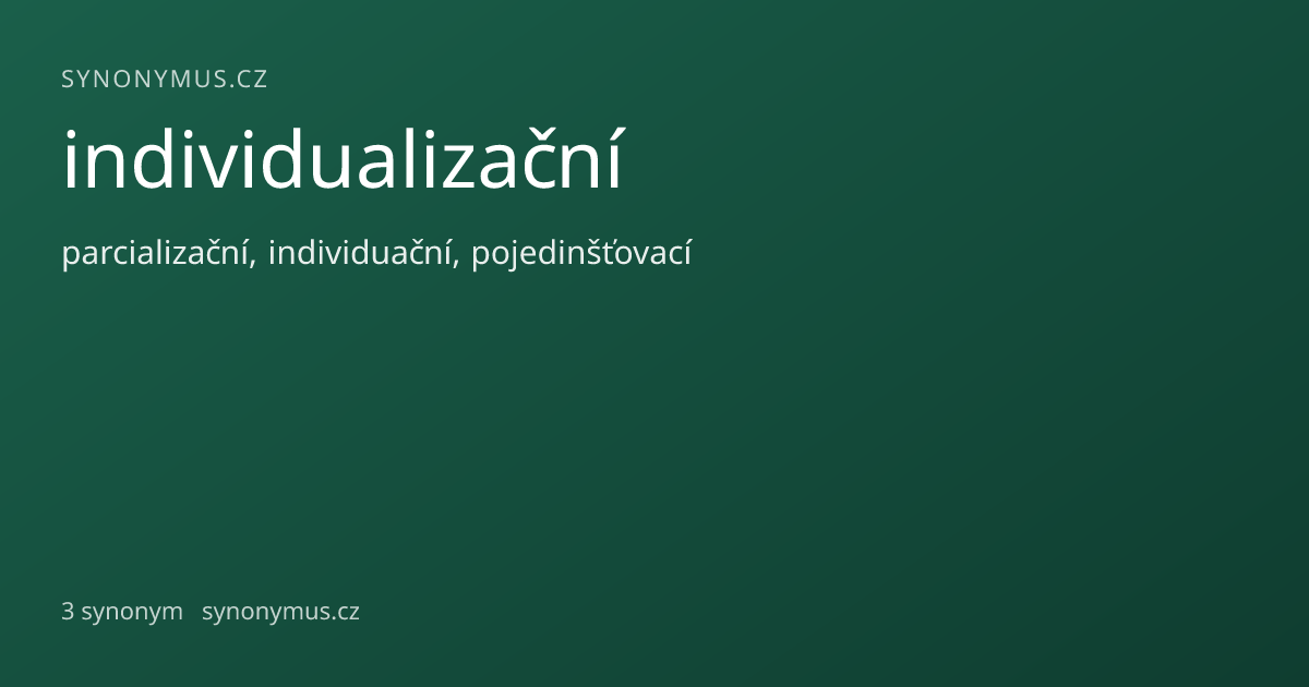 Náhled odkazu: individualizační
