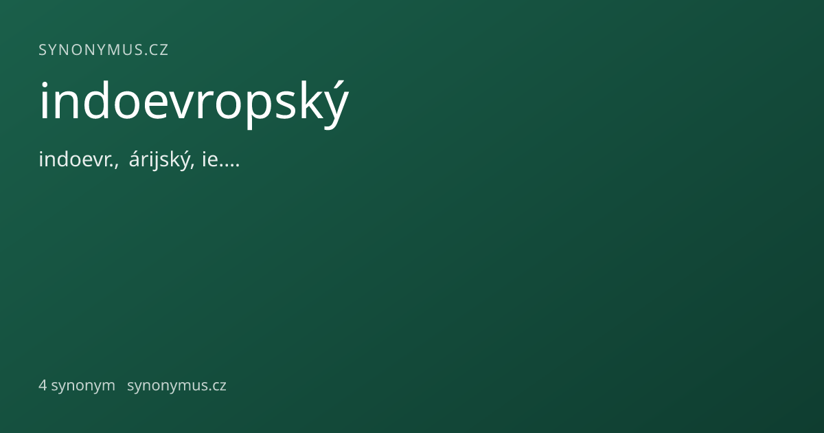 Náhled odkazu: indoevropský