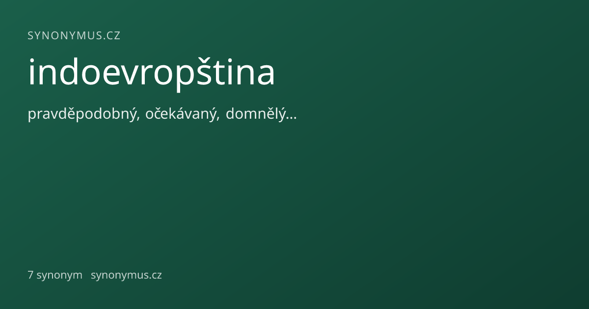 Náhled odkazu: indoevropština