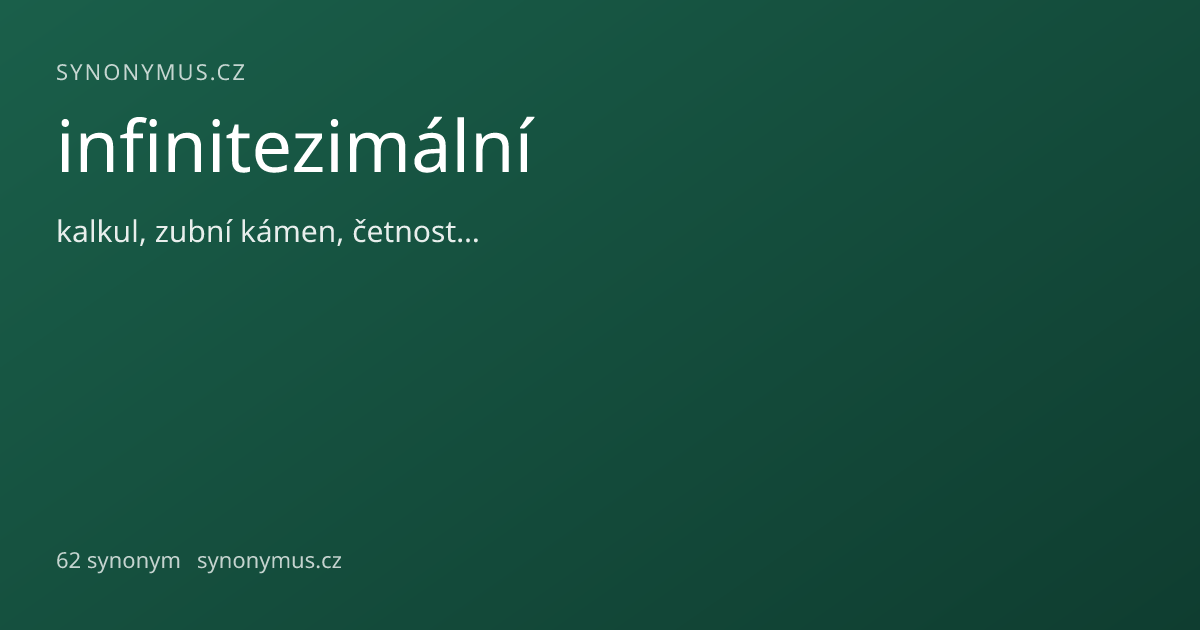 Náhled odkazu: infinitezimální
