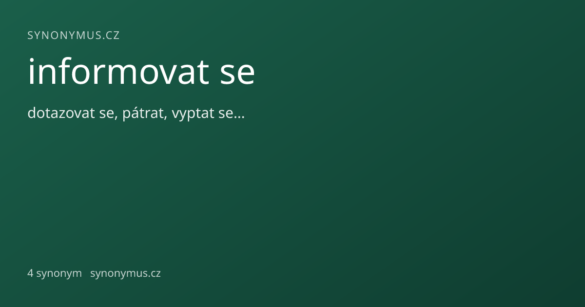 Náhled odkazu: informovat se
