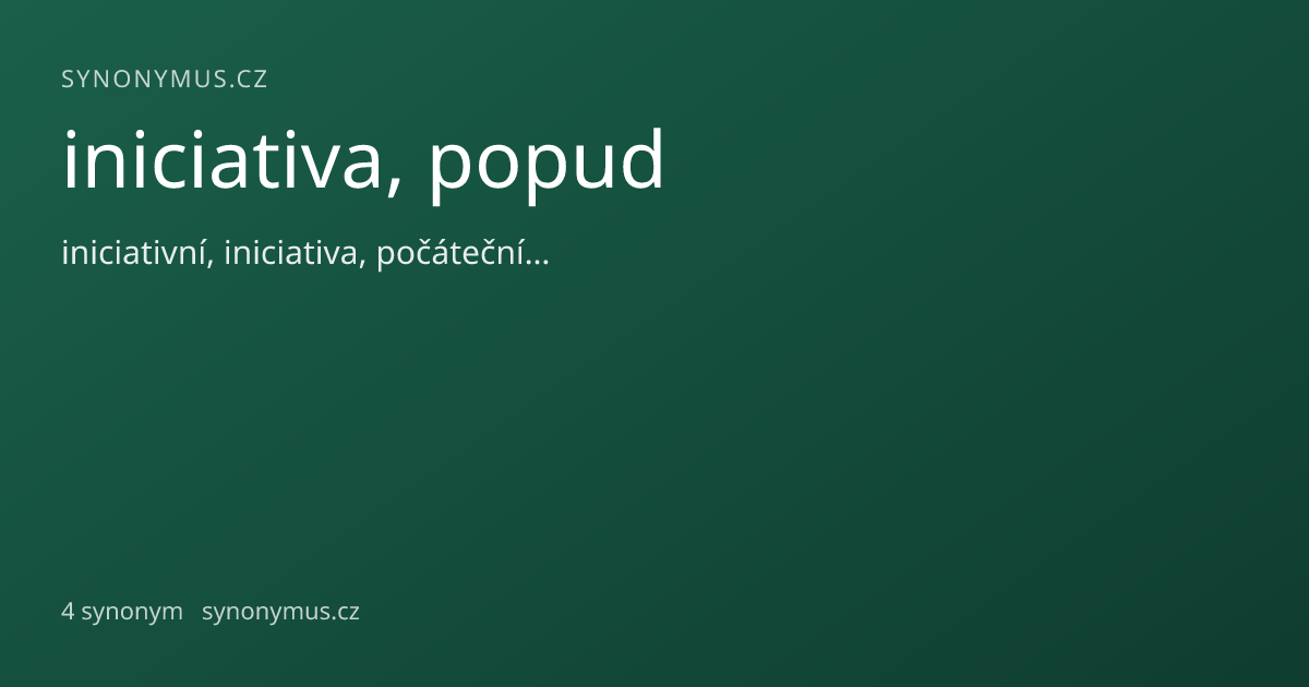 Náhled odkazu: iniciativa, popud