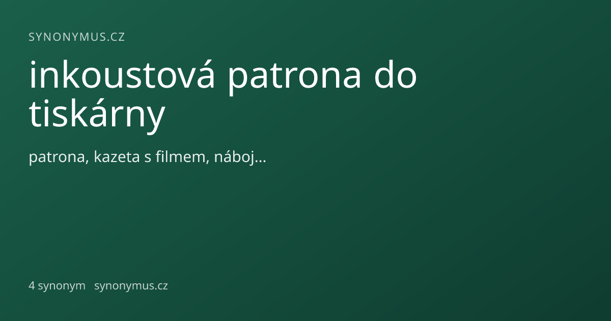 Náhled odkazu: inkoustová patrona do tiskárny