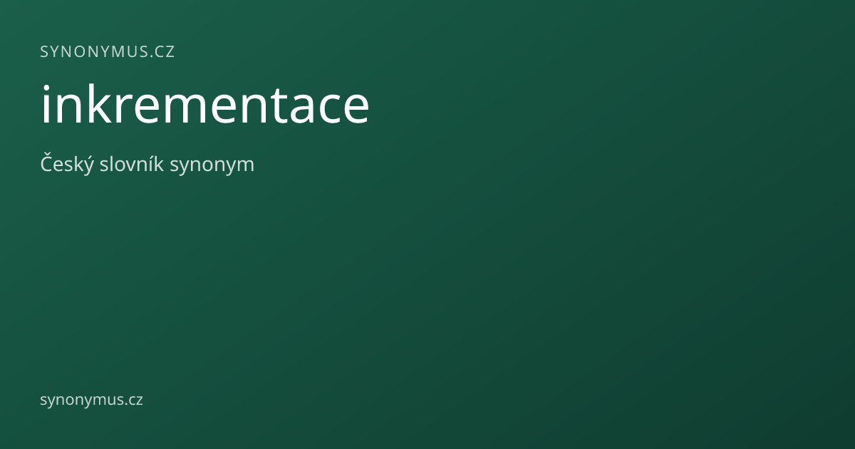 Náhled odkazu: inkrementace