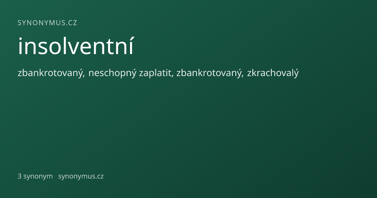 Náhled odkazu: insolventní
