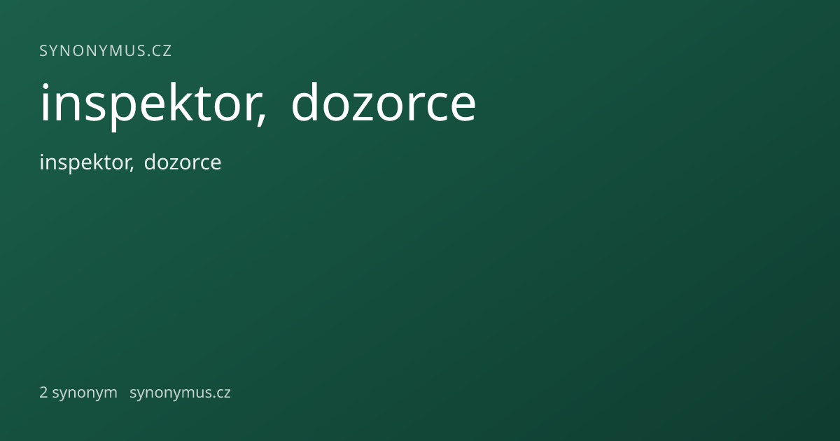 Náhled odkazu: inspektor, dozorce