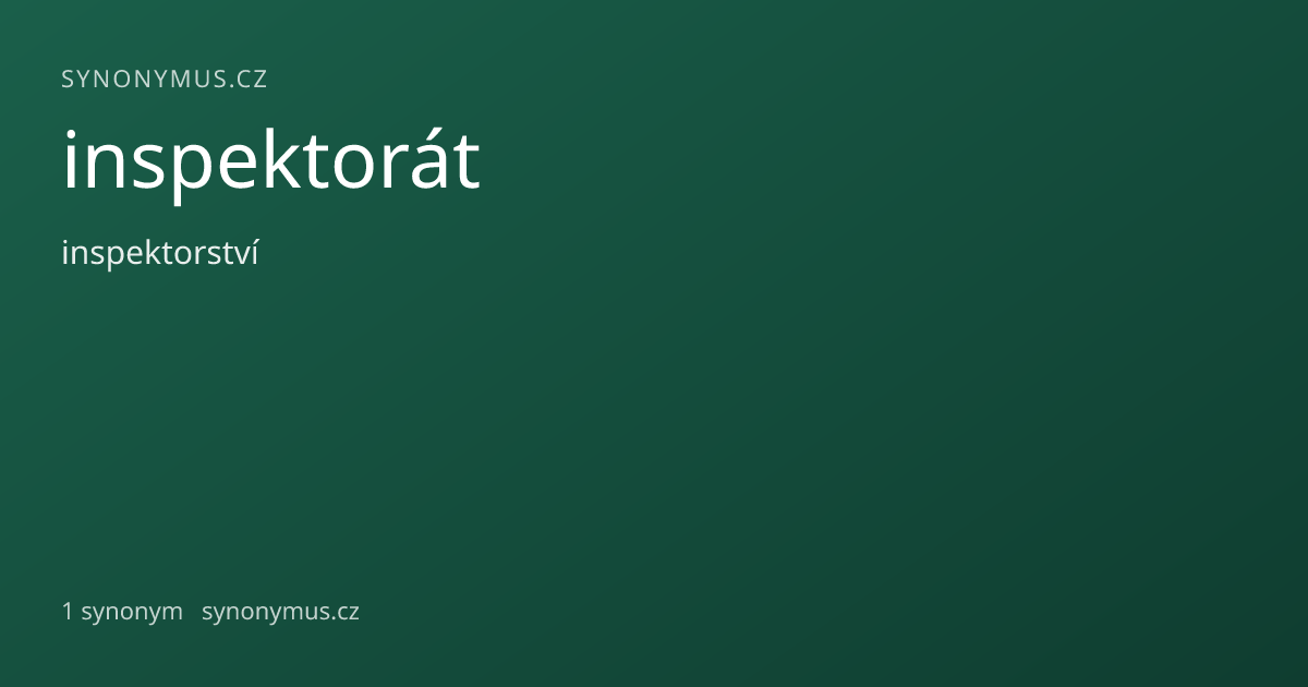 Náhled odkazu: inspektorát