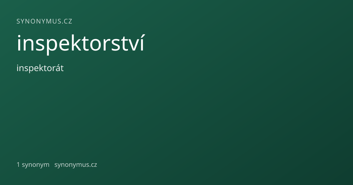 Náhled odkazu: inspektorství