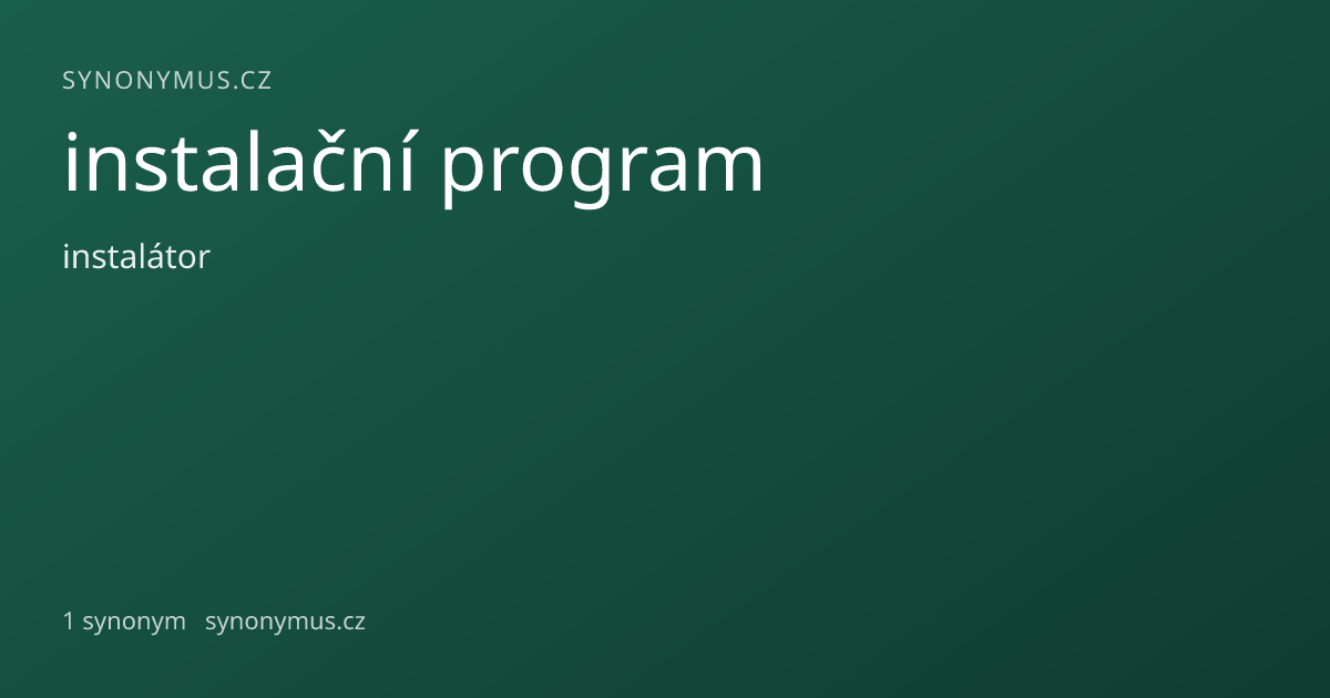 Náhled odkazu: instalační program