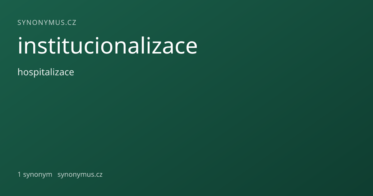 Náhled odkazu: institucionalizace