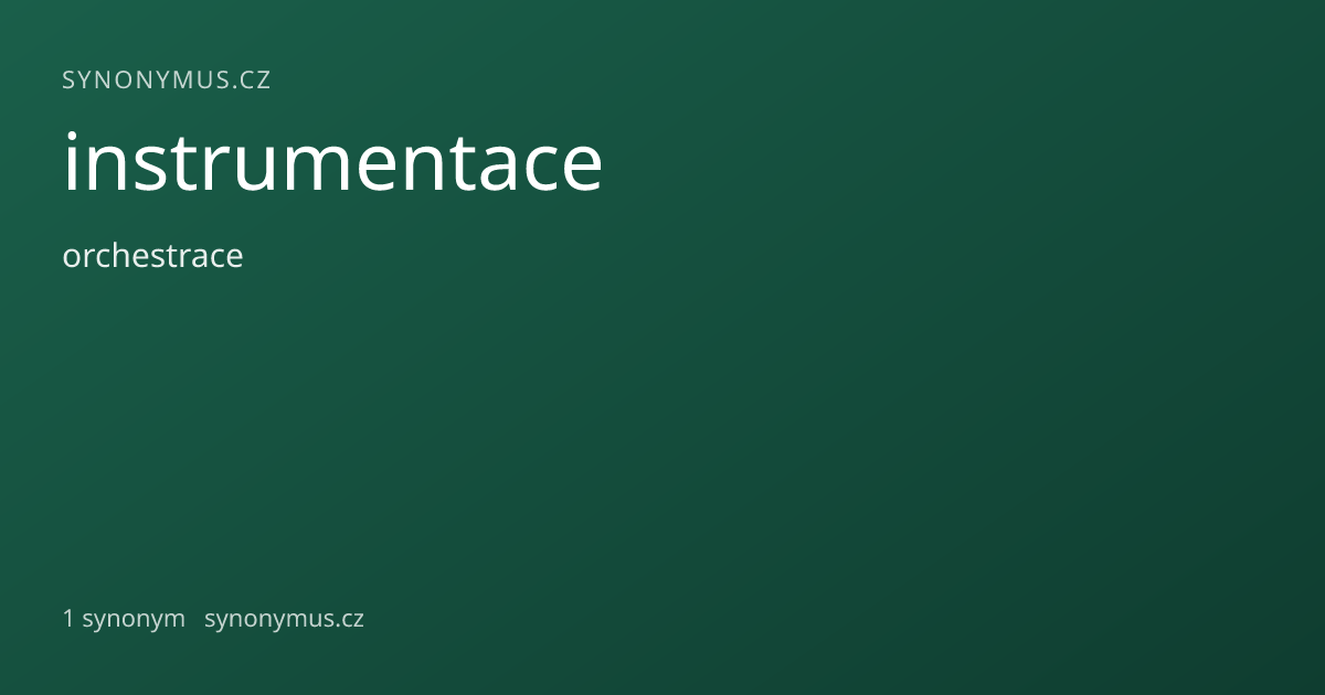 Náhled odkazu: instrumentace