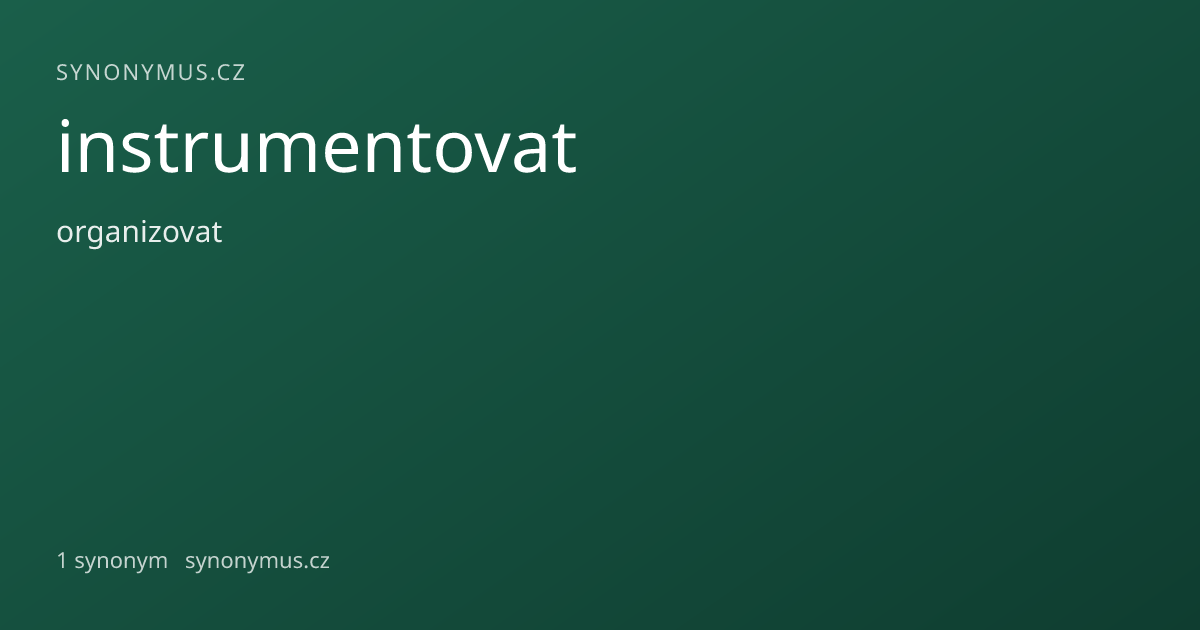 Náhled odkazu: instrumentovat