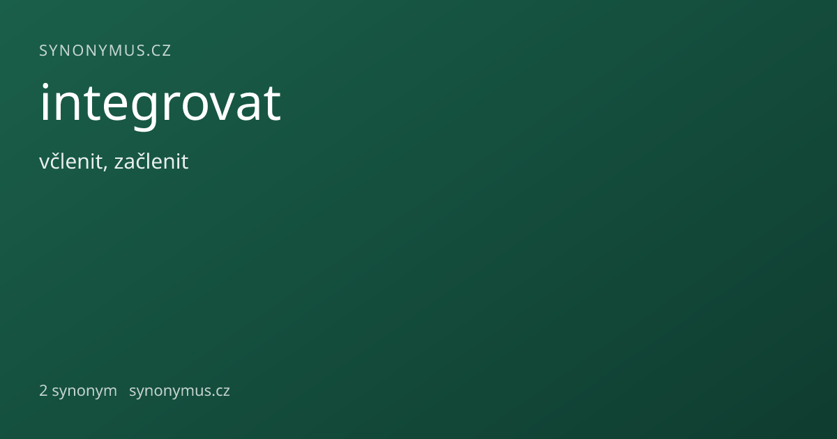 Náhled odkazu: integrovat