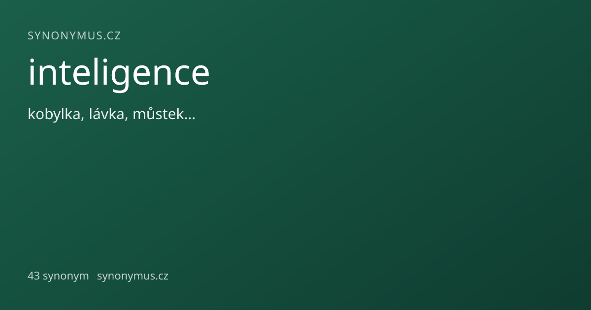 Náhled odkazu: inteligence