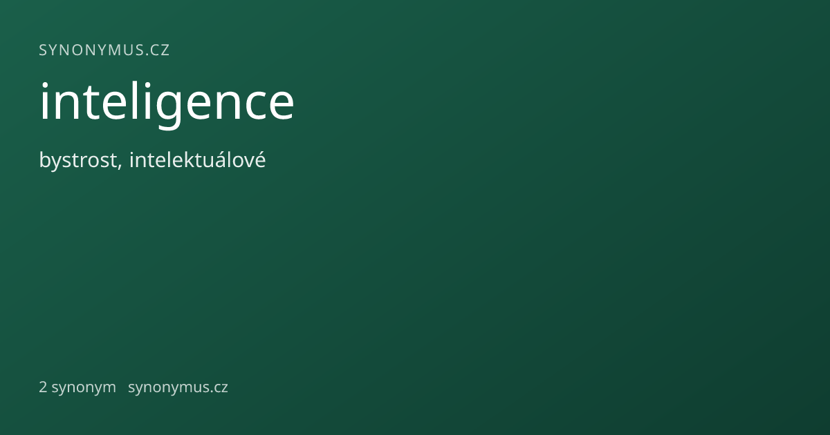 Náhled odkazu: inteligence