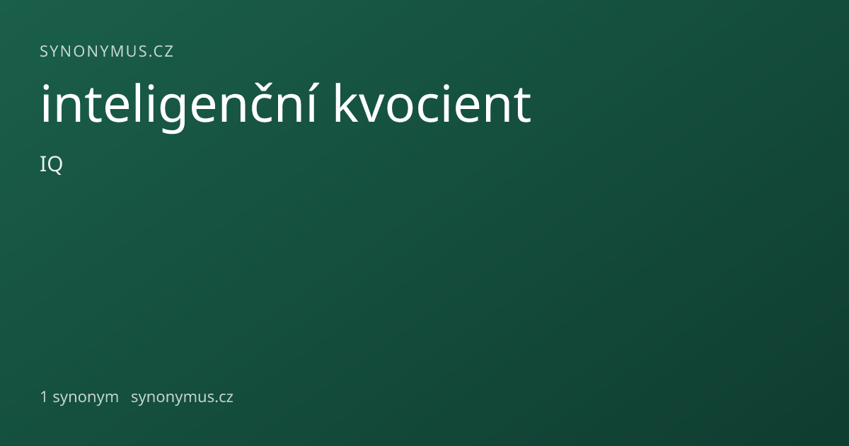 Náhled odkazu: inteligenční kvocient