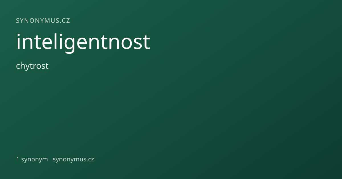 Náhled odkazu: inteligentnost