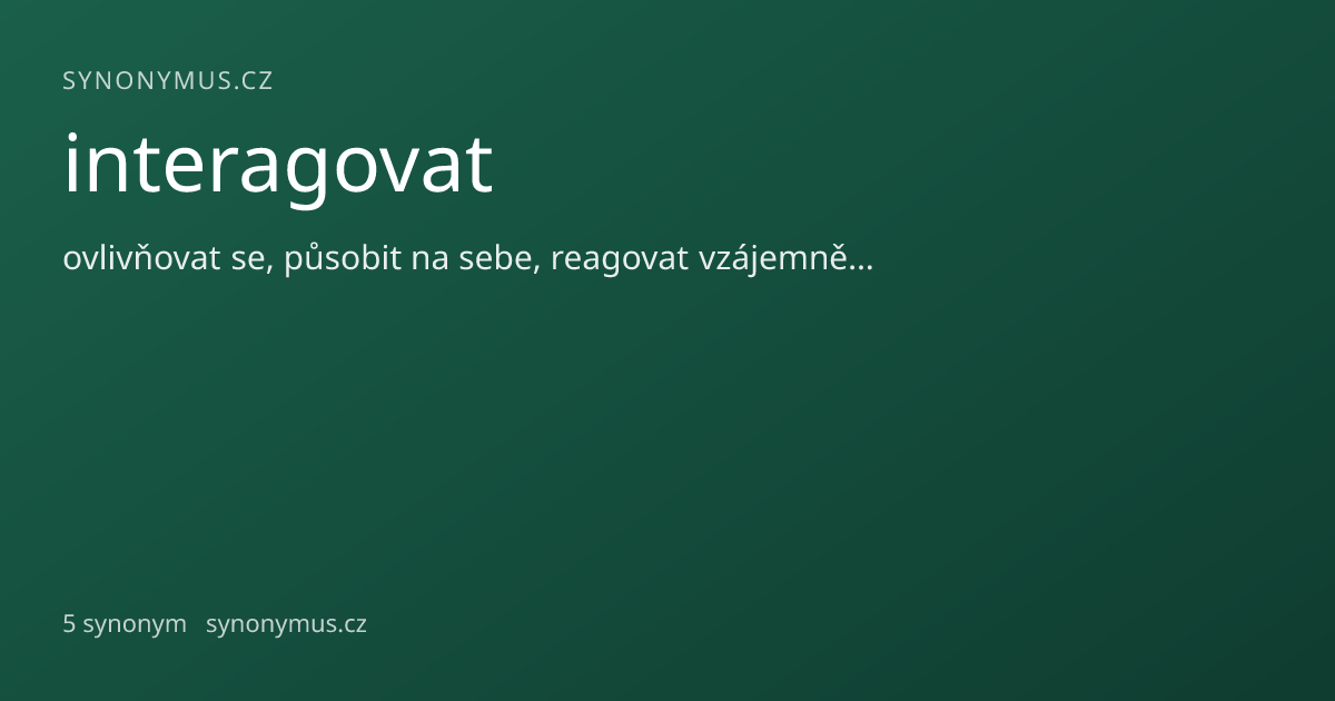 Náhled odkazu: interagovat