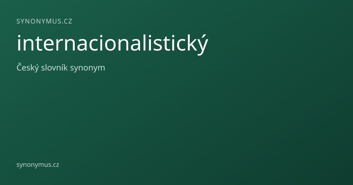 Náhled odkazu: internacionalistický