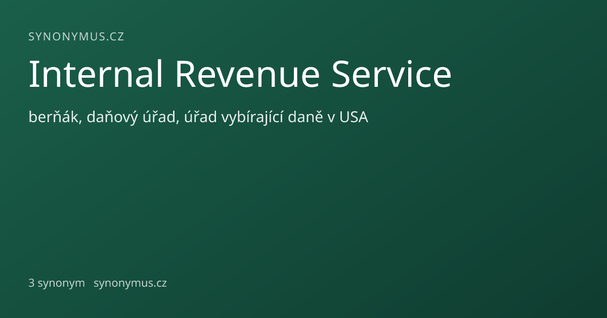 Náhled odkazu: Internal Revenue Service