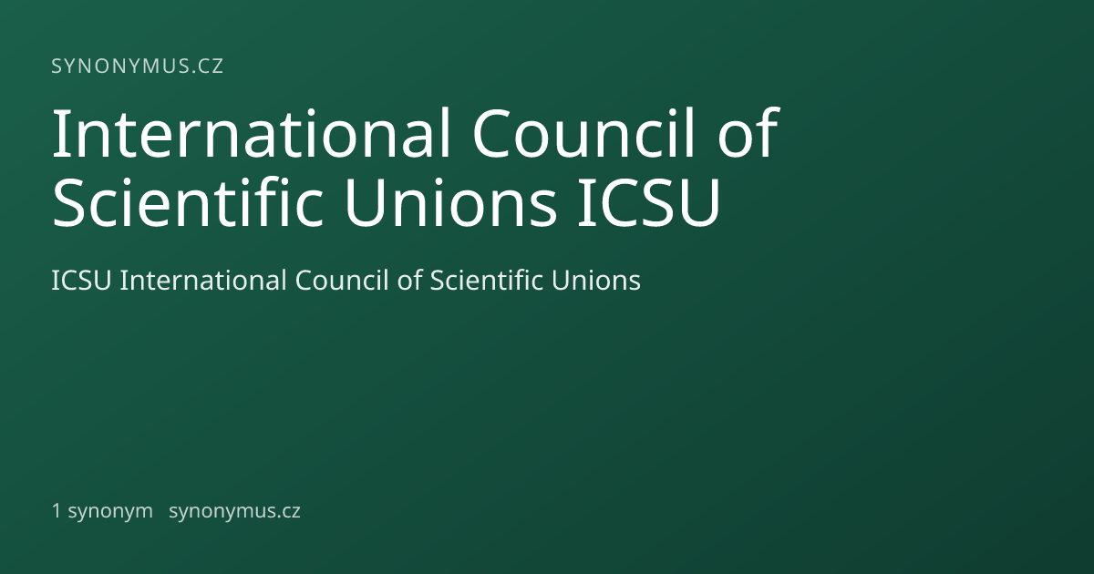 Náhled odkazu: International Council of Scientific Unions ICSU