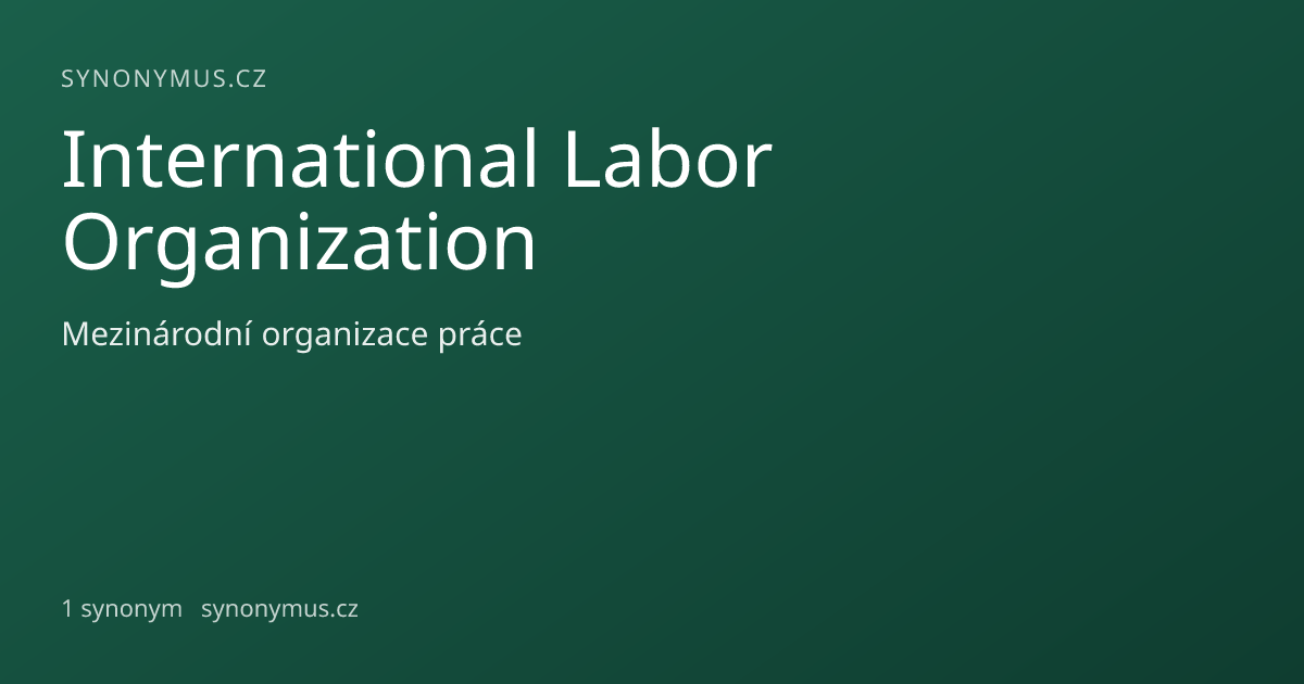 Náhled odkazu: International Labor Organization