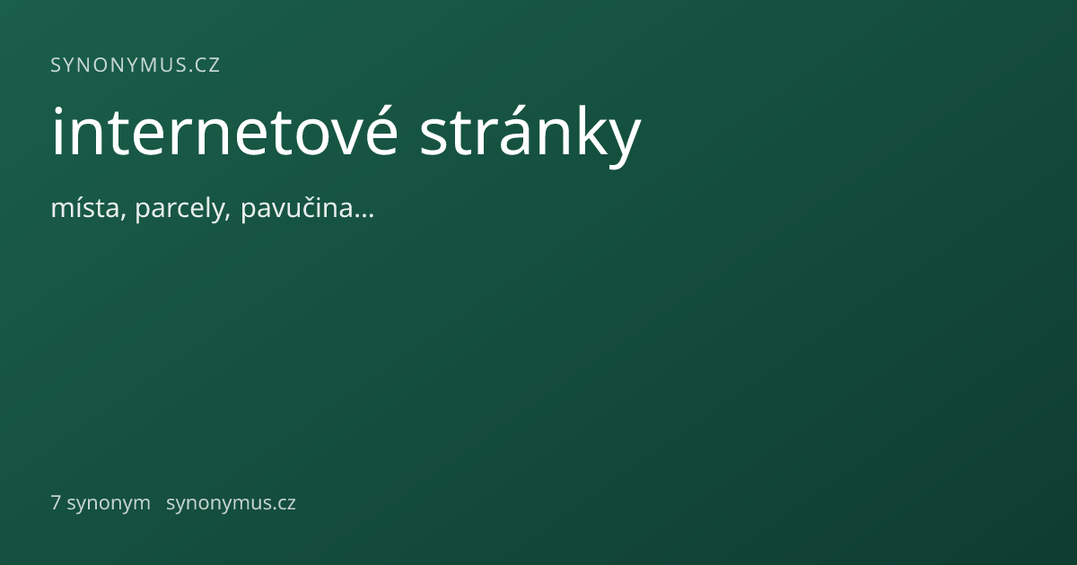 Náhled odkazu: internetové stránky