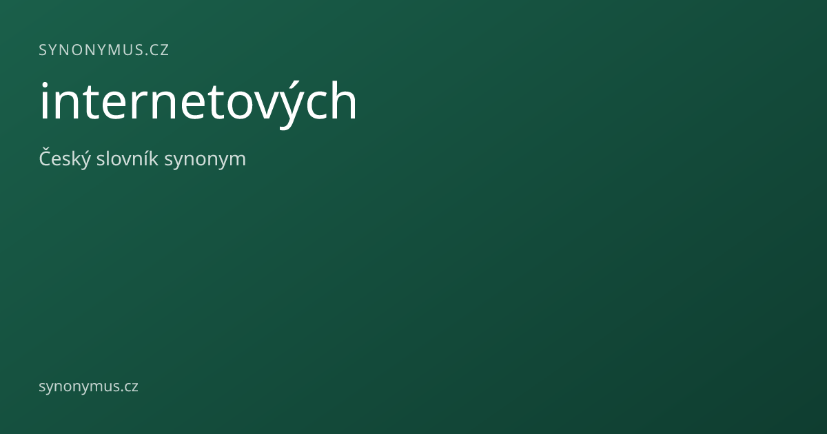 Náhled odkazu: internetových